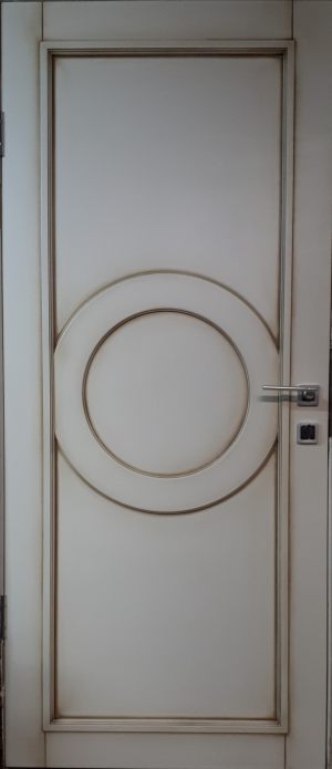 Межкомнатная дверь в профиле массив (эмаль с патиной) Владимир