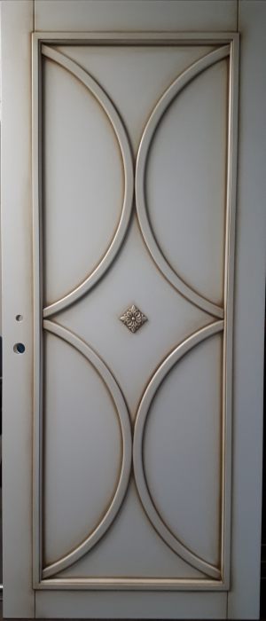Межкомнатная дверь в профиле массив (эмаль с патиной) Владимир
